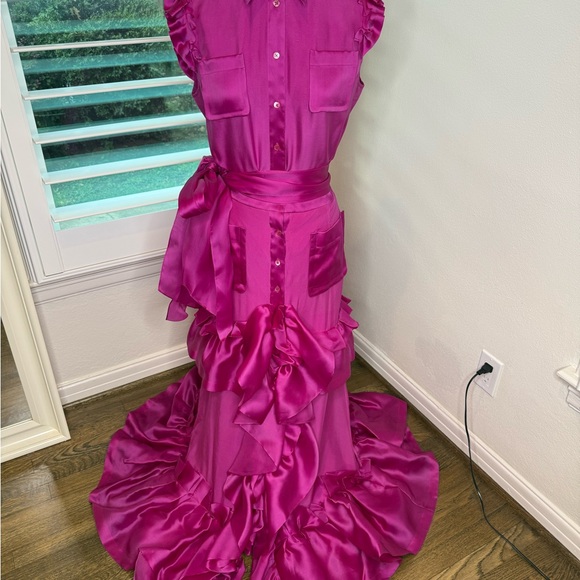 Carolina Herrera vintage Vibrant Pink 2 piece dress***RARE***